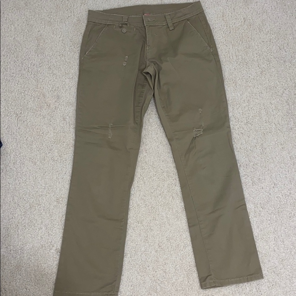 Almost Famous ripped khaki pants
